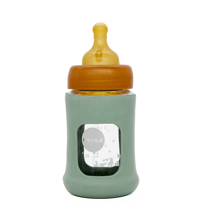 Hevea Wide Neck Glass Bottle with Sleeve - Single Pack - 5oz