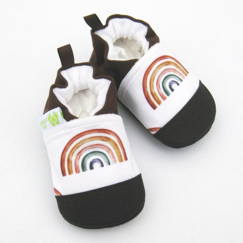 Little Pitterpat Scattered Rainbows Canvas Non-Slip Soft Sole Shoes