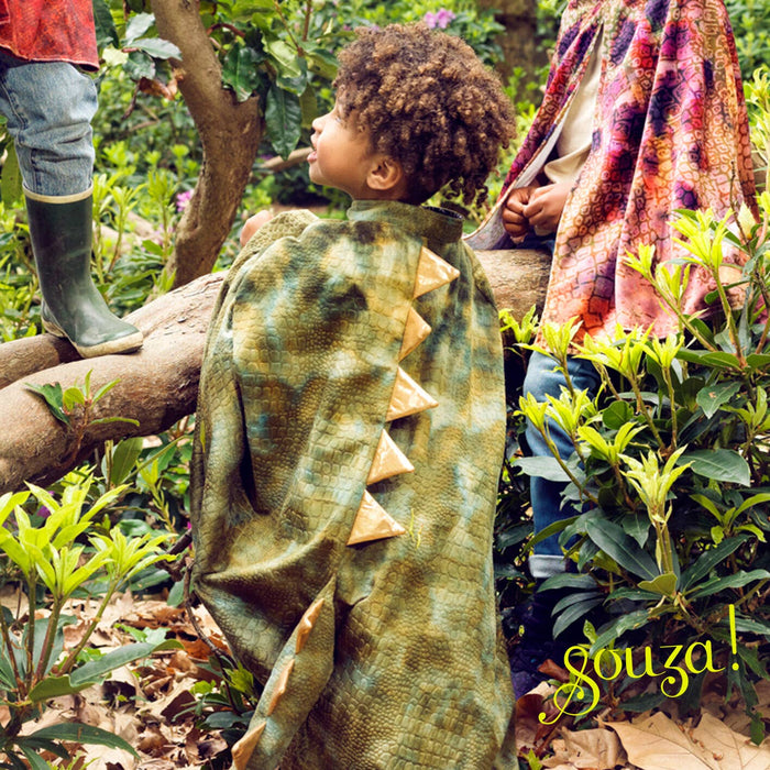 T rex green cape (sz 4-7 yrs / 1 pc)