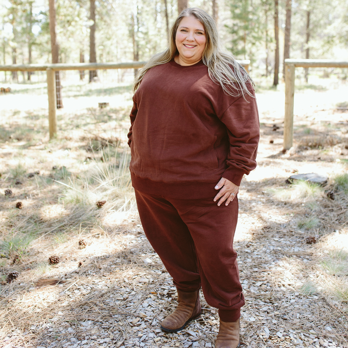 Adult Terry Sweatsuit Pant - Redwood