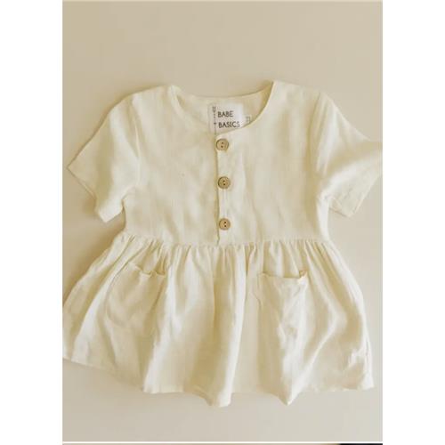 Babe Basics Linen Baby Dress