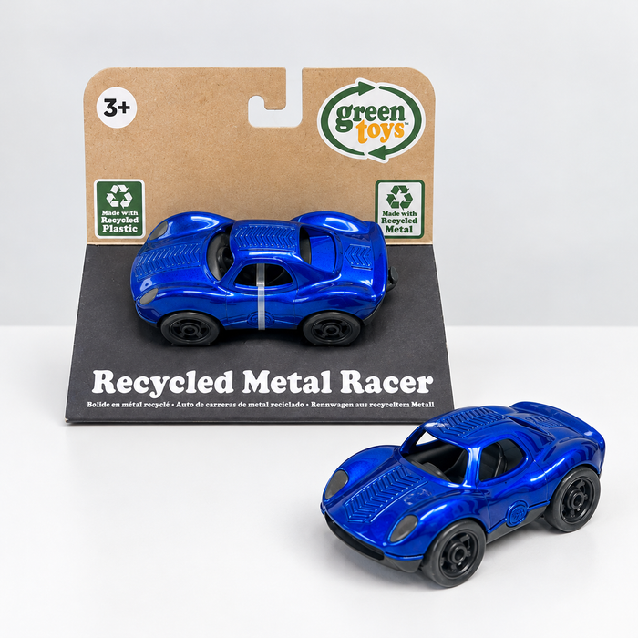Recycled Metal Alloy Racer - Blue