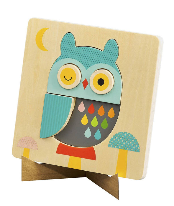 Petit Collage Little Owl Chunky Wood Puzzle