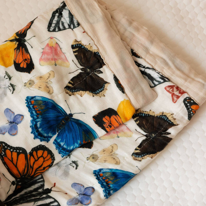 Flutter Friends Butterfly Reversible Baby Quilt