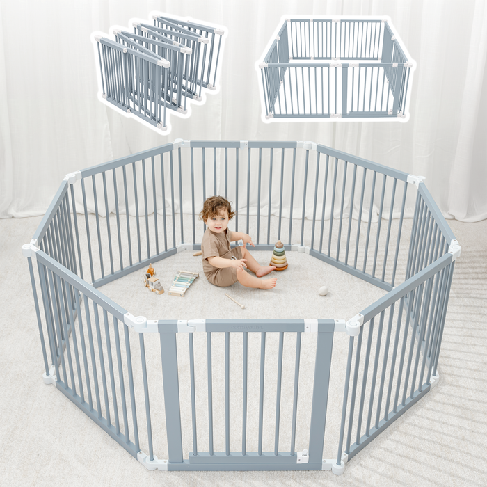 Baby Gate Playpen - Pine Wood Foldable Playpen by Comfy Cubs