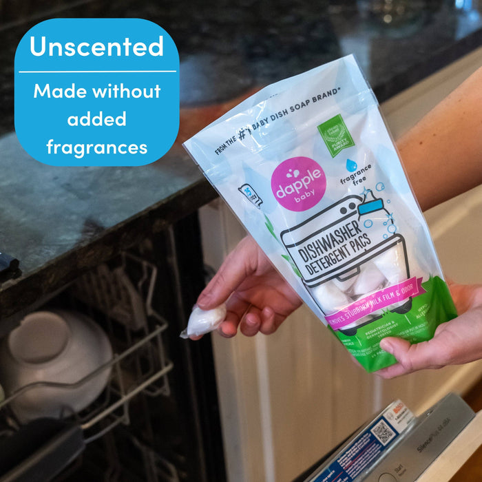 Dapple Baby Auto Dishwasher Pacs, Fragrance Free, 25 ct