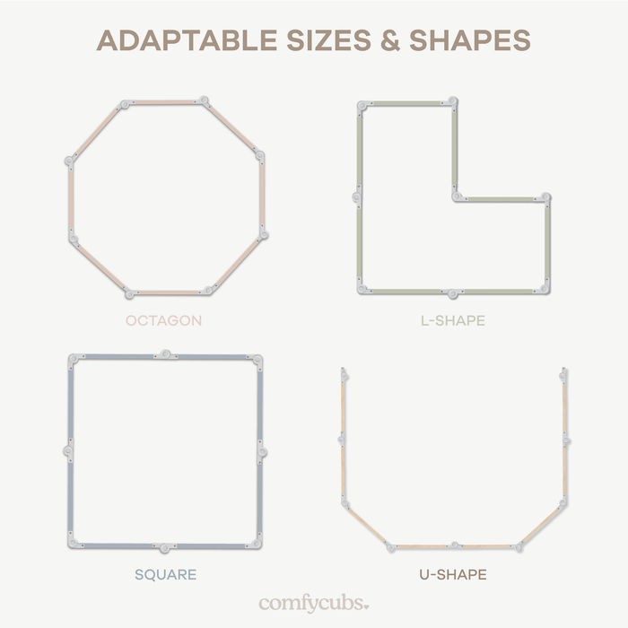 Baby Gate Playpen - Pine Wood Foldable Playpen by Comfy Cubs