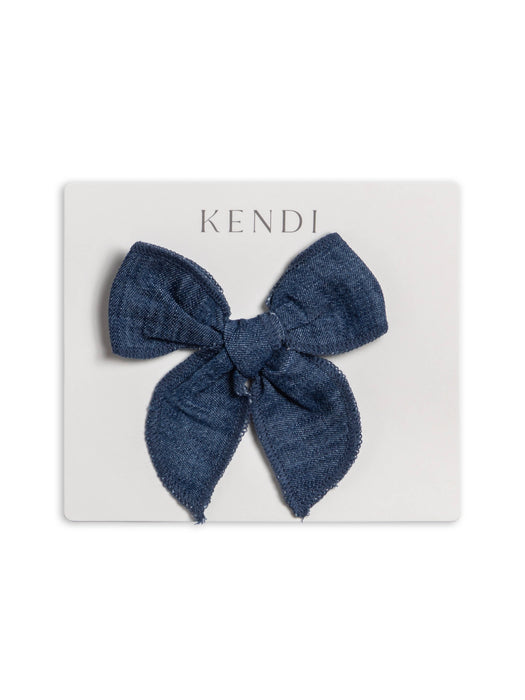 Chambray Bow Clip - AW26 Chambray