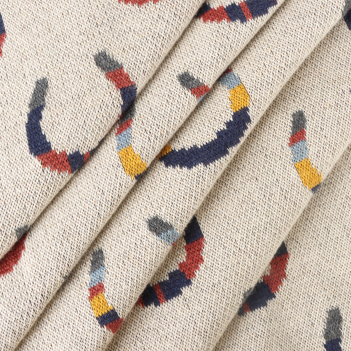 Horseshoe - Organic Cotton Jacquard Knit Baby Blanket