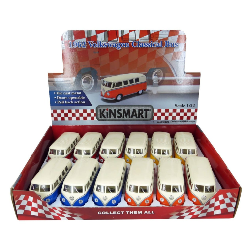 Luna Die-Cast Cars 5" 1962 VW CLASSICAL BUS IVORY TOP