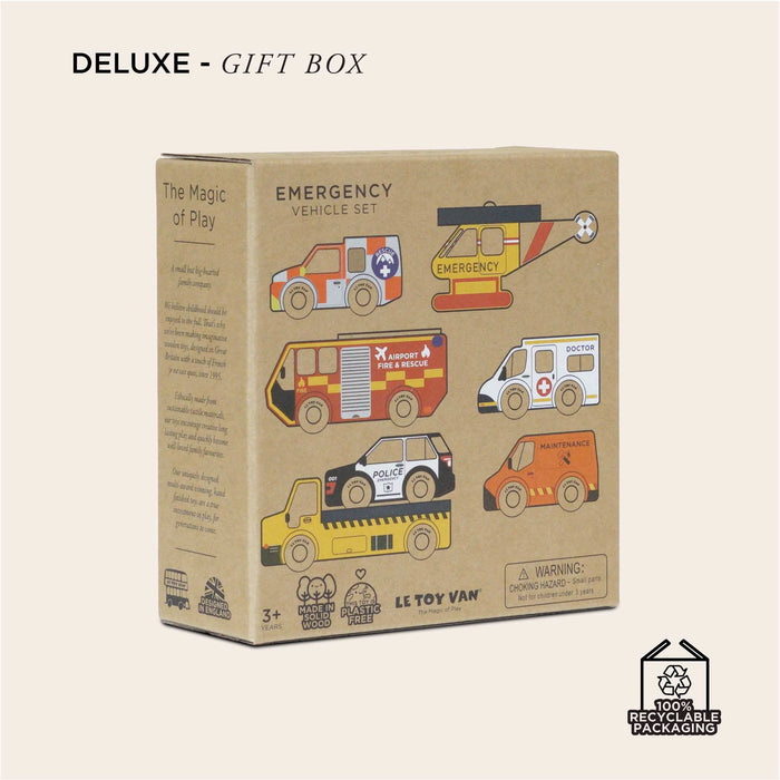 Le Toy Van Emergency Helicopter & Rescue Cars