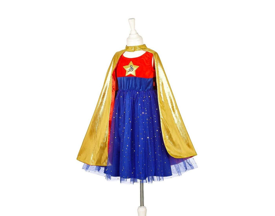 Souza Superhero Girl Costume for Kids - Carnival use (sz 5-7 yrs)