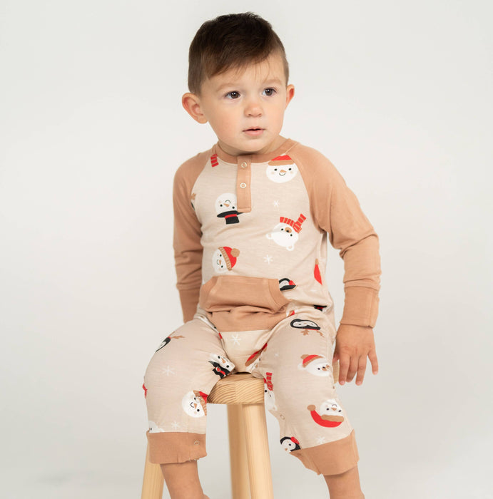 Silkberry Baby Bamboo Long Sleeve Romper w/Kangaroo Pocket