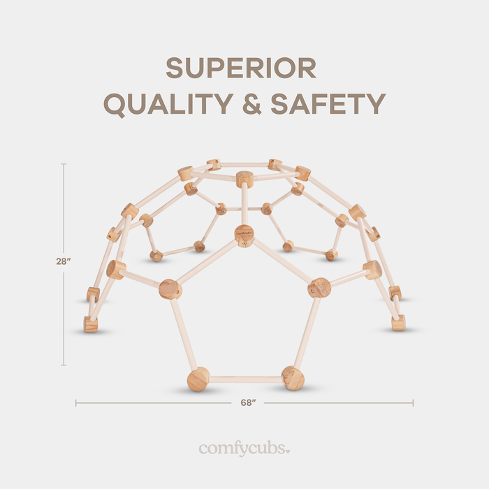 Wooden Toddler Play Gym, Montessori Climber by Comfy Cubs
