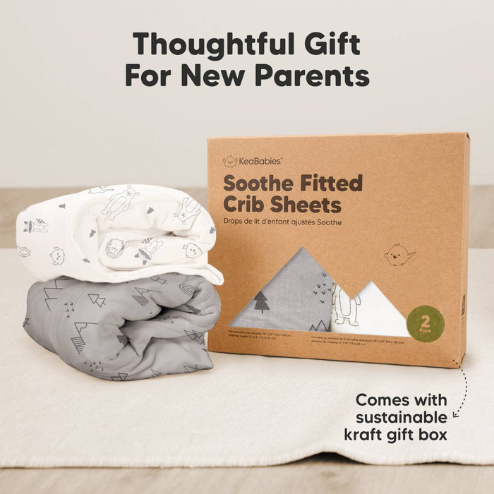 2-pack Organic Cotton Fitted Crib Sheet