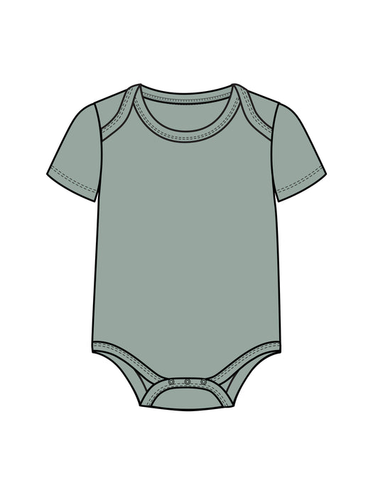 Colored Organics Organic Baby Short Sleeve Classic Bodysuit - Jade