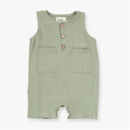 Babe Basics Sleeveless Crop Linen Baby Romper