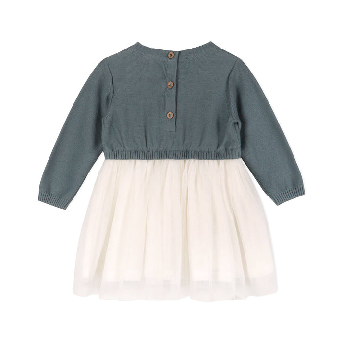 Viverano Organics Cable Floral Sweater Knit Top & Tutu Baby Dress (Organic)