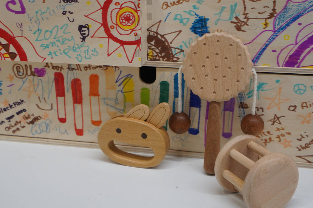Cookie Shaped Wooden Spinning Drum