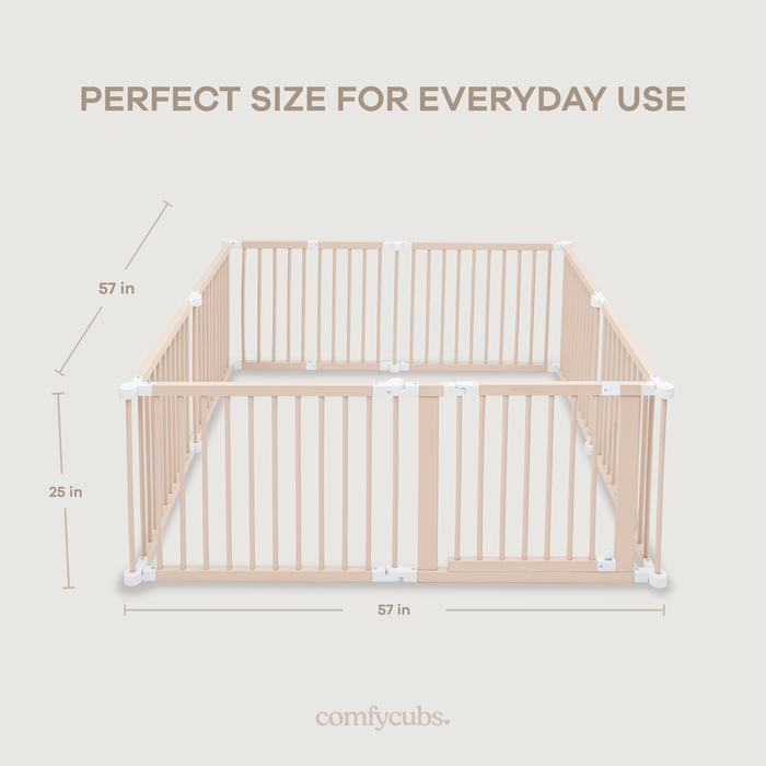 Baby Gate Playpen - Pine Wood Foldable Playpen by Comfy Cubs