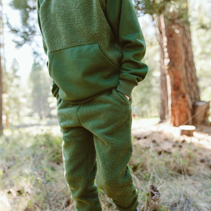 Sherpa Kids L/S Two-Piece Sweatsuit - Spruce