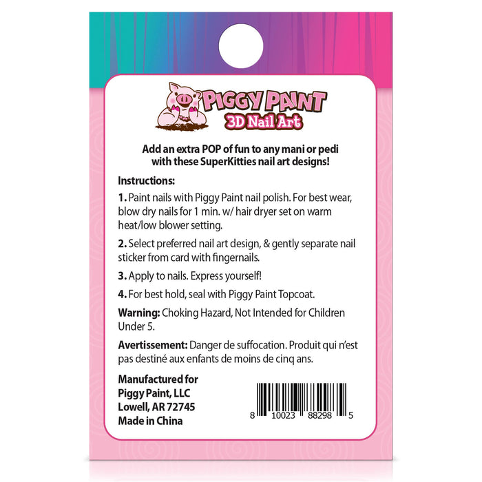 3D SuperKitties Nail Art