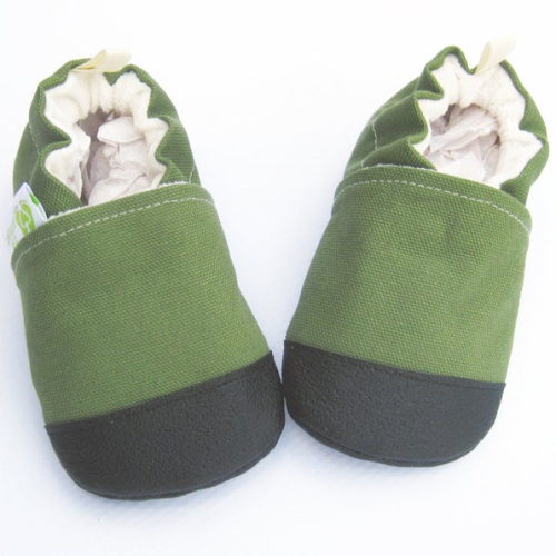 Little Pitterpat Fern Canvas Non-Slip Soft Sole Shoes