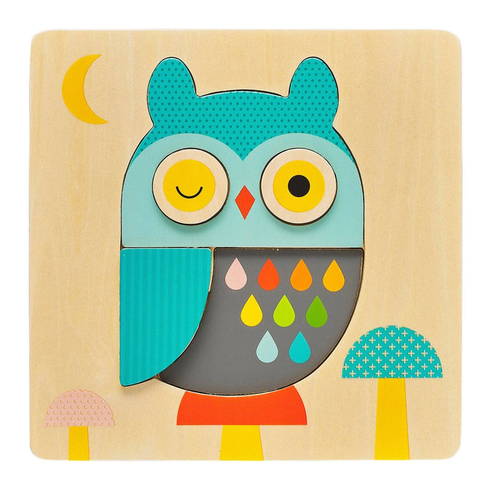 Petit Collage Little Owl Chunky Wood Puzzle