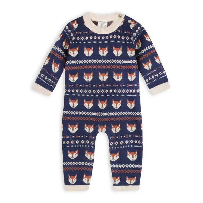 Fox Baby Knit Jumpsuit (Organic Cotton)