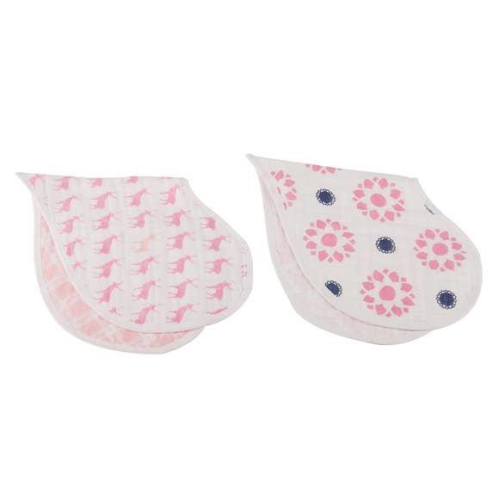 Newcastle Classics Heart Bibs / Burp Cloth 2pk