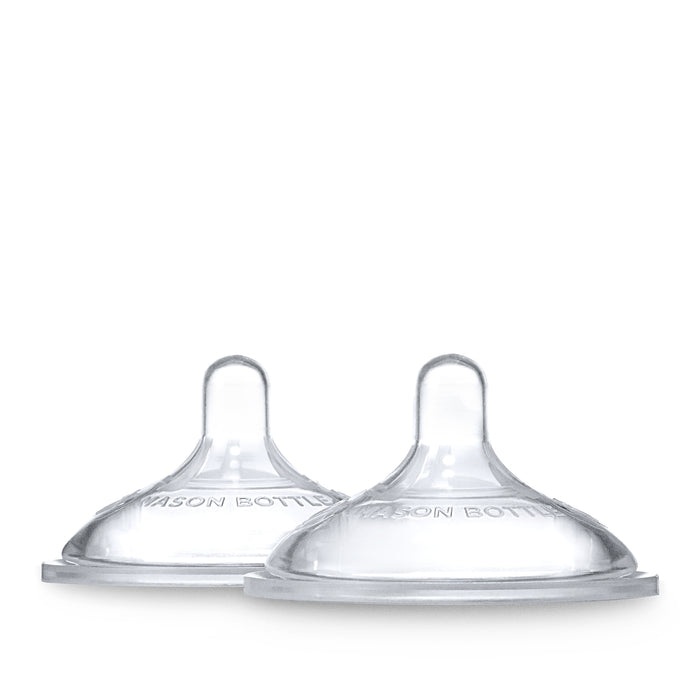 Mason Bottle Silicone Nipples - 2 Pack