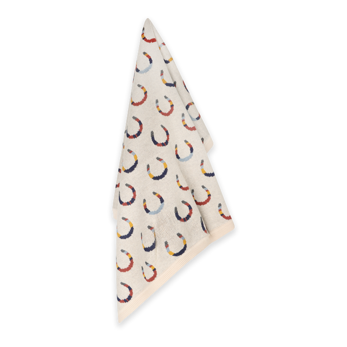 Horseshoe - Organic Cotton Jacquard Knit Baby Blanket