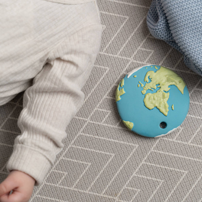 Earth Biscuit® Teether. Planet Earth Natural Rubber Baby Toy