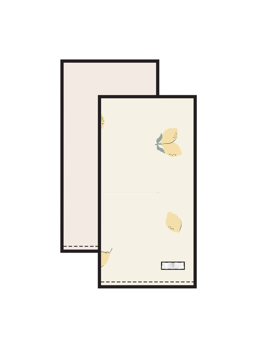 Colored Organics Baby Burp Cloth (2-pack) - Lemon + Ivory