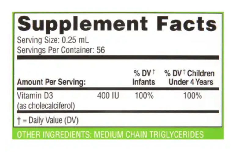 Zarbee's Naturals Baby Vitamin D