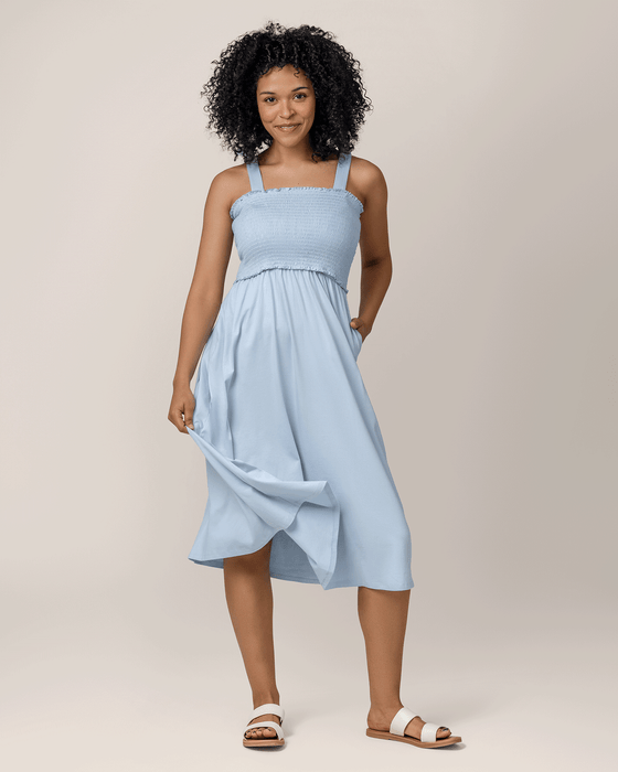 Kindred Bravely Sienna Smocked Maternity & Nursing Dress