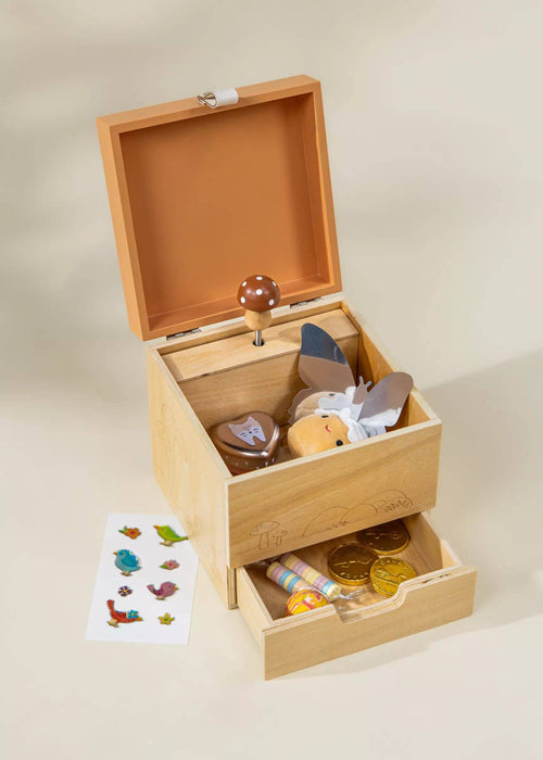 Coco Village Wooden Musical Souvenir Box - Nature