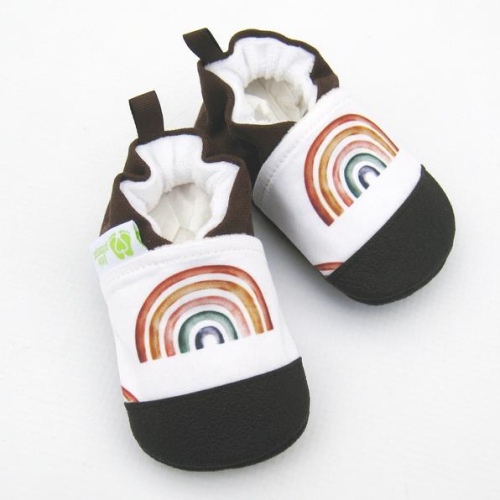 Little Pitterpat Scattered Rainbows Canvas Non-Slip Soft Sole Shoes