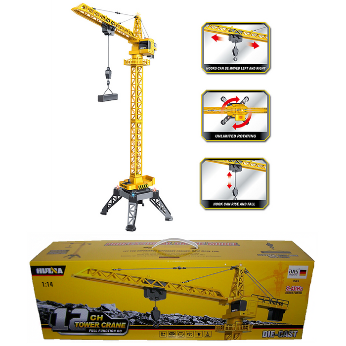 Tower Crane RC Radio Control Die-Cast Model - 1:14 Scale