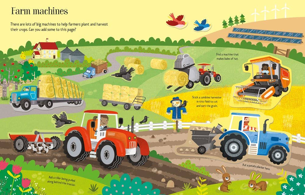 First Sticker Book Farm : Usborne