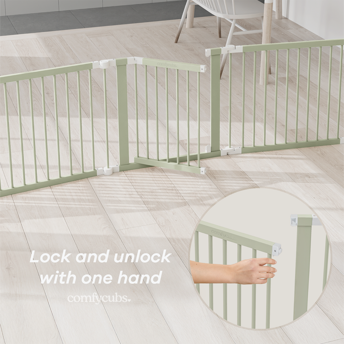 Baby Gate Playpen - Pine Wood Foldable Playpen by Comfy Cubs