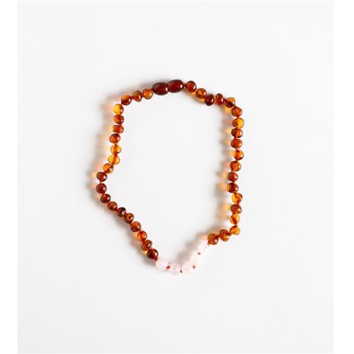 CanyonLeaf 11" Polished Amber & Stones Baby Necklace