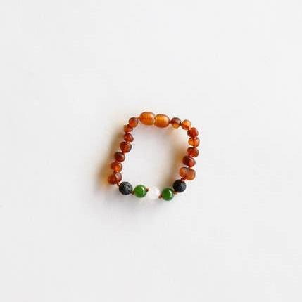 CanyonLeaf 5" Raw Amber & Stones Baby Anklet or Bracelet