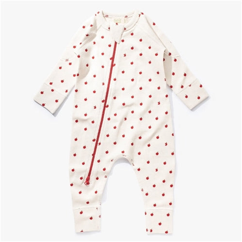 Sapling Child Waffle Zip Romper