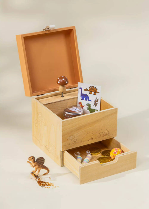 Coco Village Wooden Musical Souvenir Box - Nature