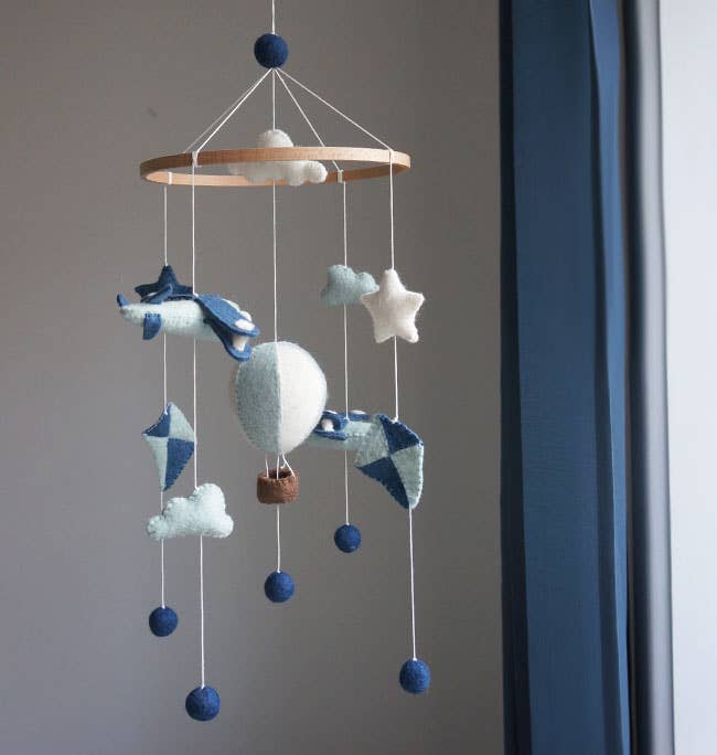 Gamcha Mobile - Airballoon/Plane/Kite, Dark Blue