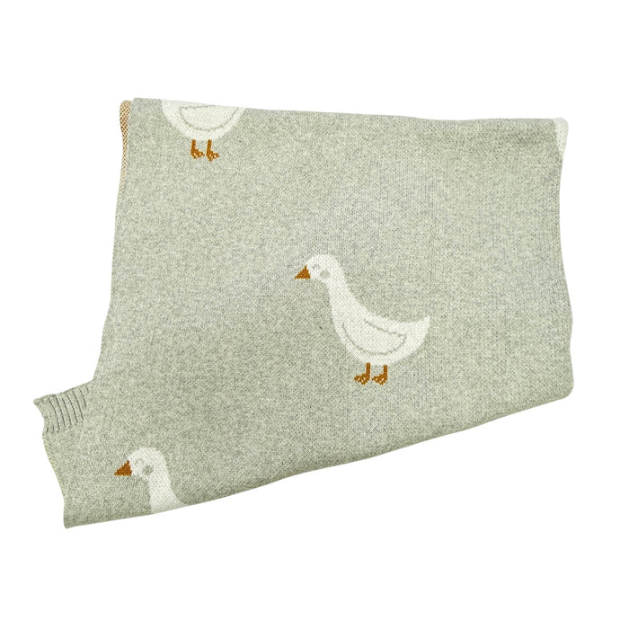 Viverano Organics Duck Waddle - Organic Jacquard Knit Baby Blankets