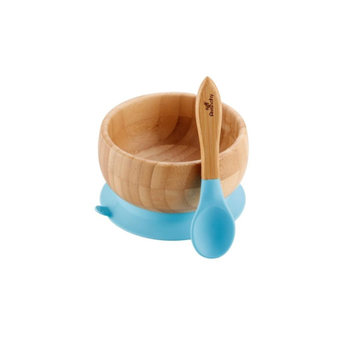 Avanchy Organic Bamboo Suction Baby Bowl + Spoon