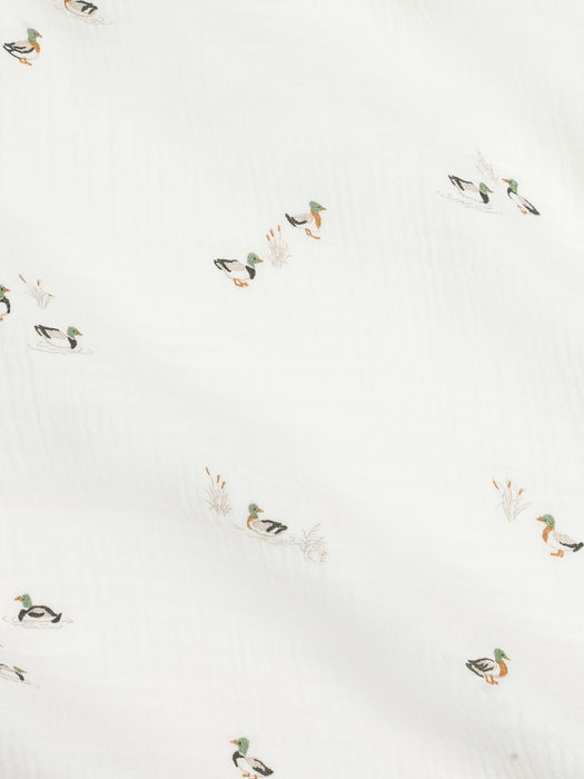 Muslin Swaddle Blanket - Mallard