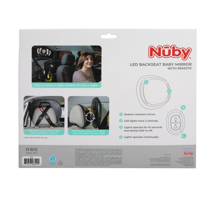 Nuby’s LED Backseat Baby Mirror
